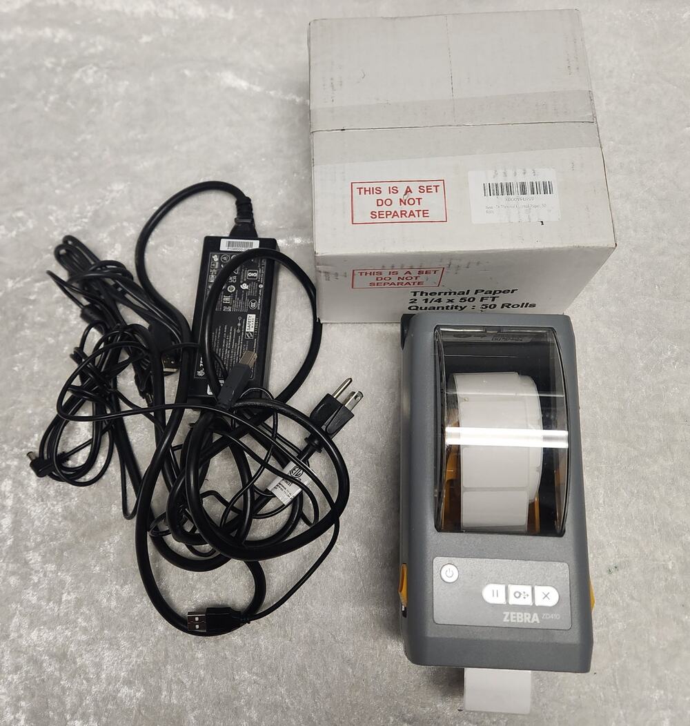 Zebra Direct Thermal Desktop Label Printer ZD41022-D0E00EZ 203dpi DT USB BT